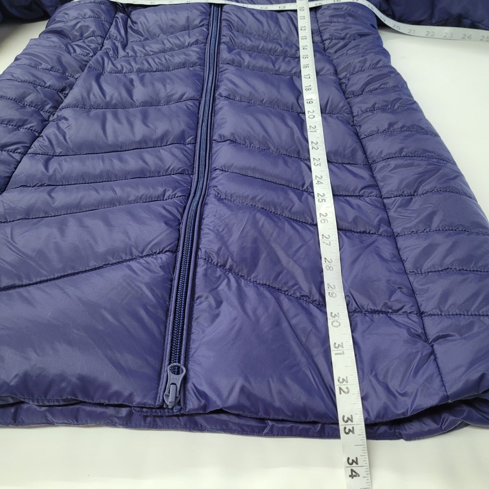 Purepear Womens Blue Quilted Down Puffer Parka Jacket Size S AW23C01 - Picture 4 of 11